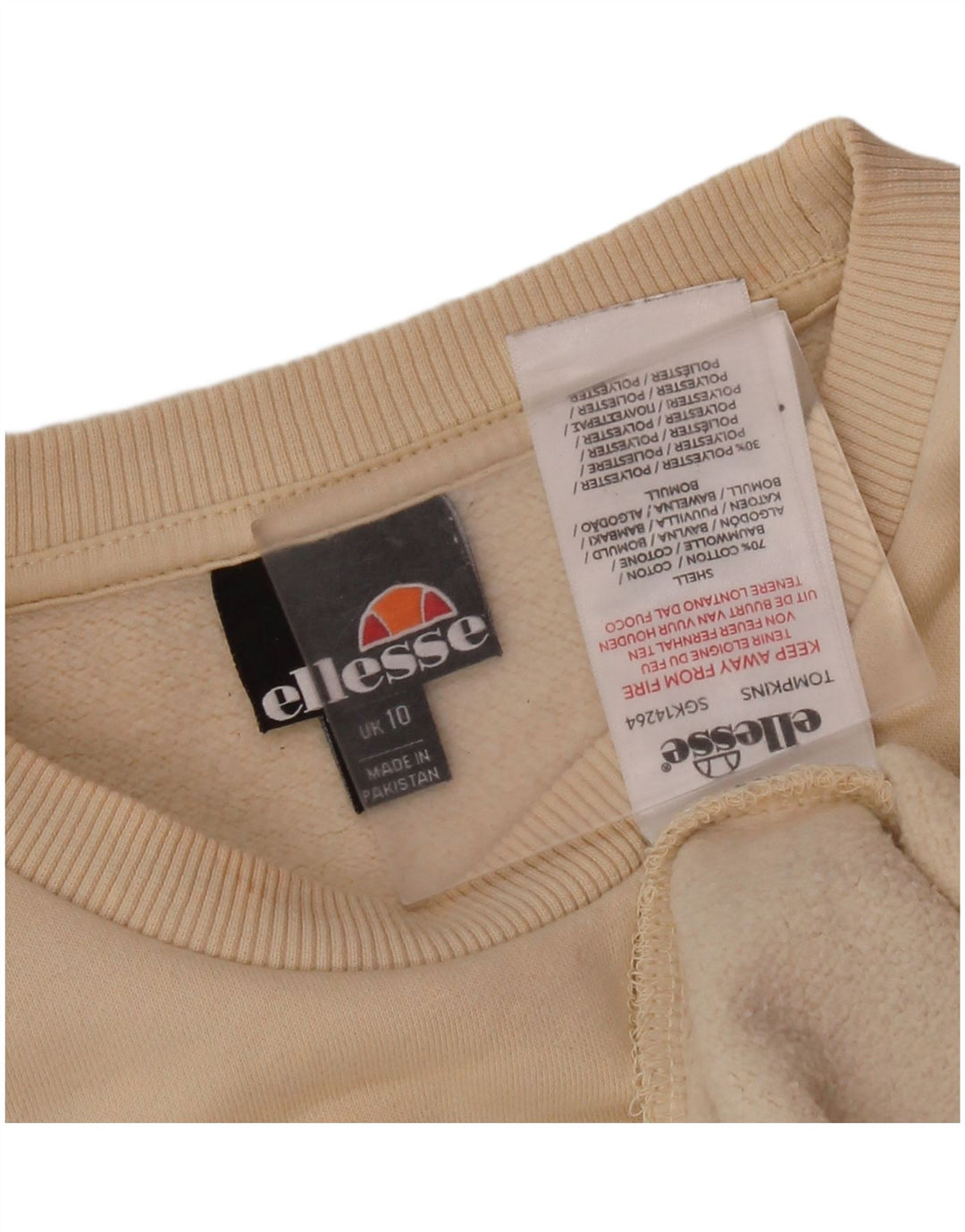 ELLESSE Ženska prekomjerna trenirka s grafičkim motivima UK 10 Small Beige
