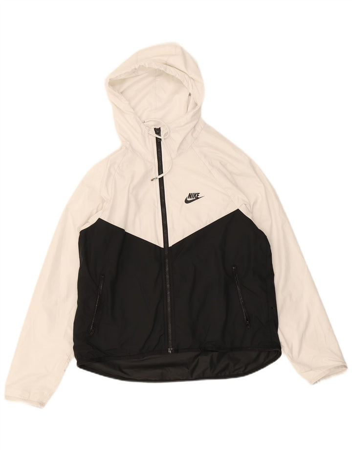 Nike Muška kišna jakna s kapuljačom UK 36 Small White Colourblock