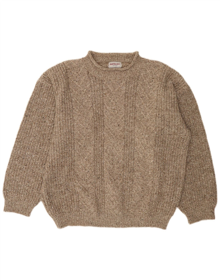 BERTO LUCCI Muški pulover s okruglim izrezom XL na sive pruge