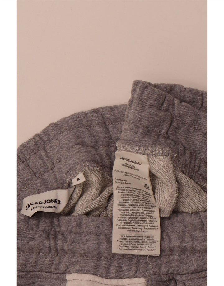 JACK & JONES Muške kratke sportske kratke hlače s grafičkim motivima, male sive boje, pamuk