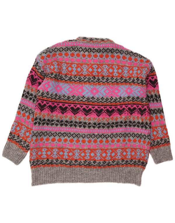 Zara ženski džemper s okruglim izrezom UK 16 Veliki višebojni Fair Isle