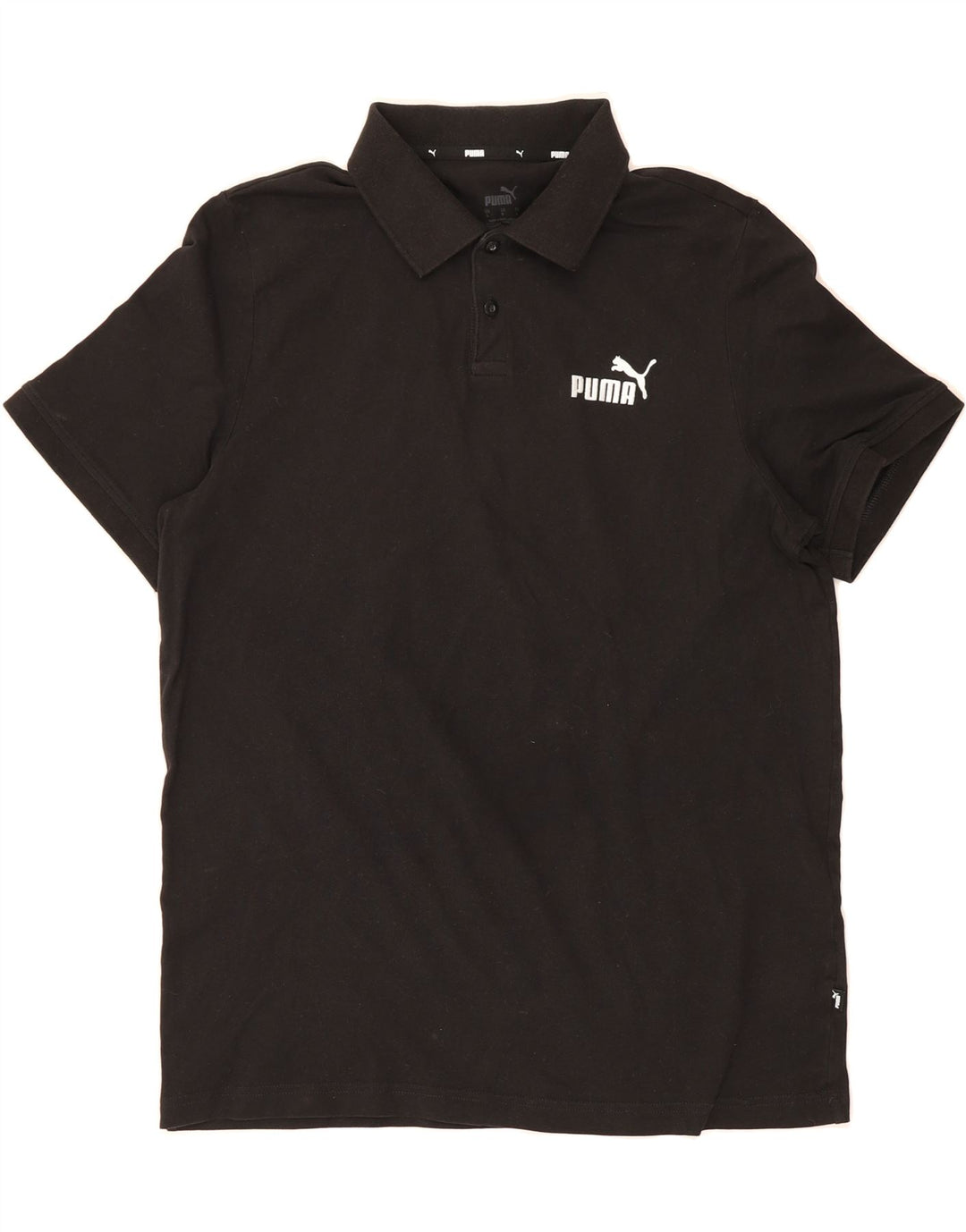 PUMA Mens Polo Shirt Large Black Cotton Vintage Puma and Second-Hand Puma from Messina Hembry 