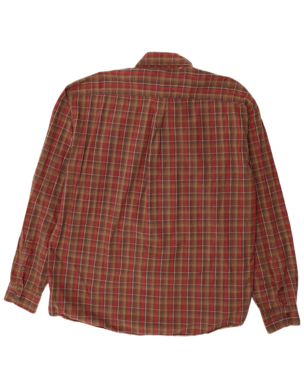 Sergio Tacchini muška košulja 2XL smeđi karirani pamuk