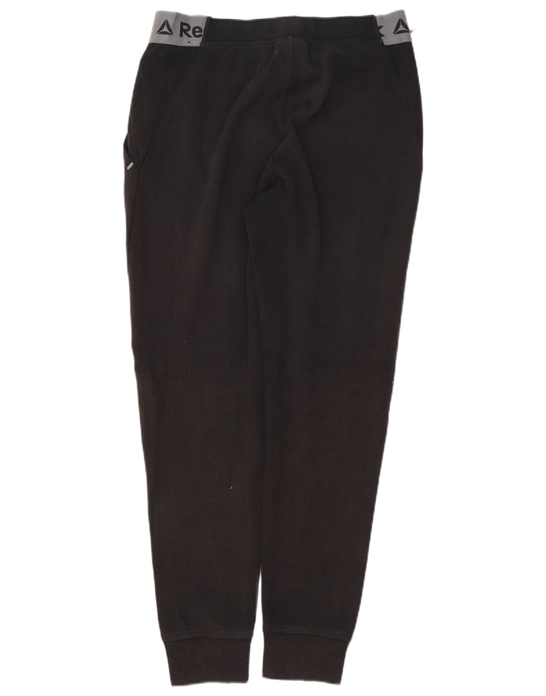 REEBOK Muške trenirke s grafičkim motivima, hlače za trčanje srednje crne boje