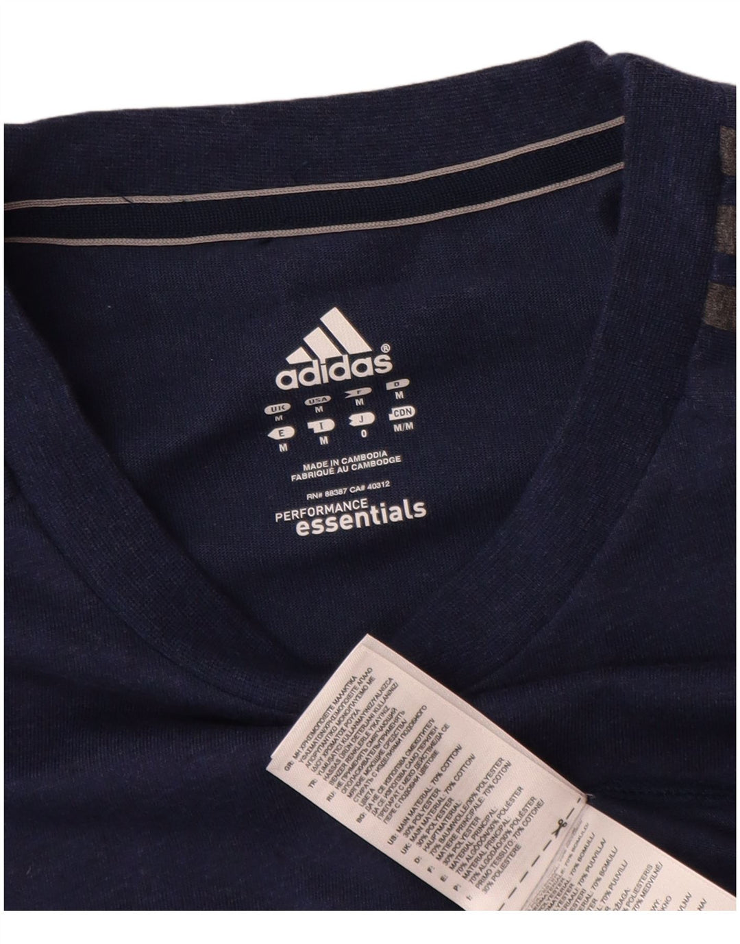 Adidas muška Climalite majica kratkih rukava srednje tamnoplavi pamuk
