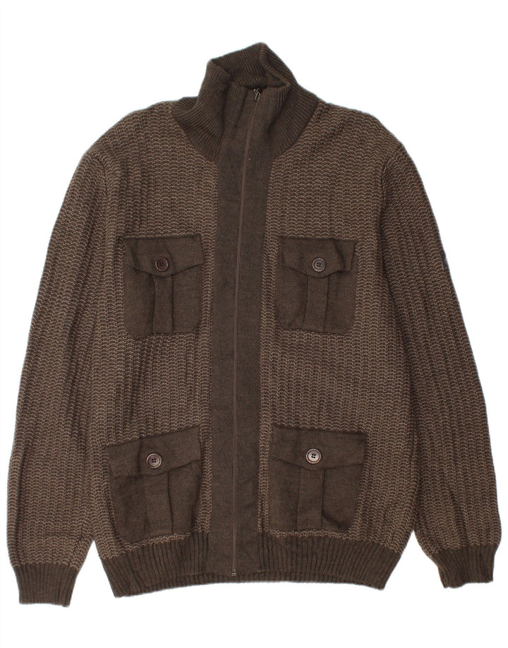 NAVIGARE muški kardigan pulover XL siva vuna