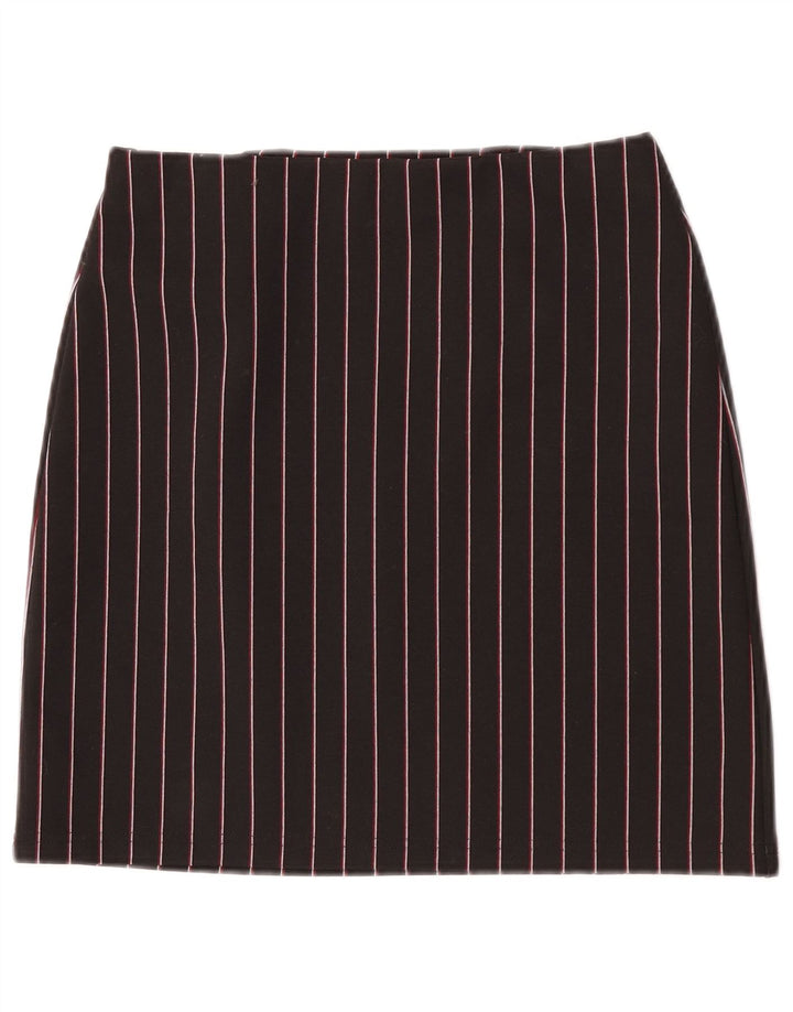 Marks & Spencer ženska mini suknja UK 8 mala W26 crni prugasti poliester