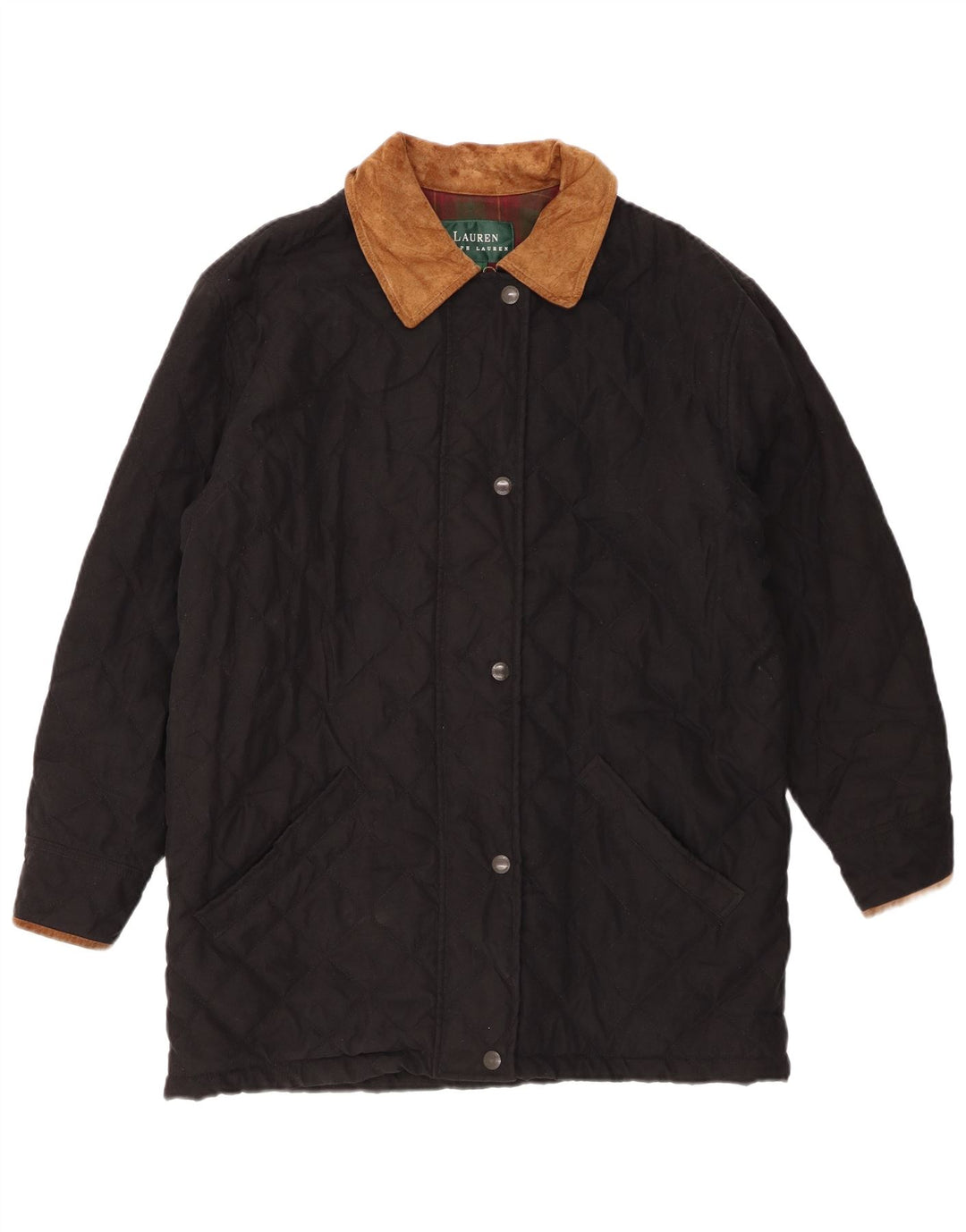 Ralph Lauren ženski preveliki prošiveni kaput US 4 Small Black Colourblock