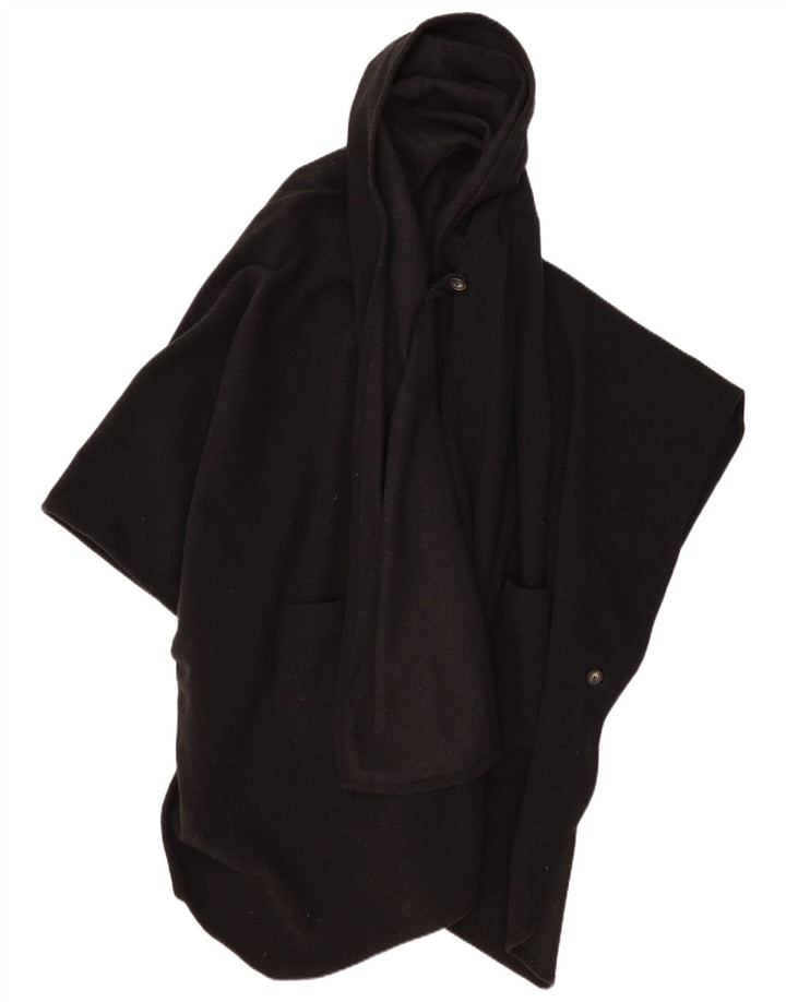 VINTAGE ženski pončo kaput s kapuljačom jedna veličina, crna
