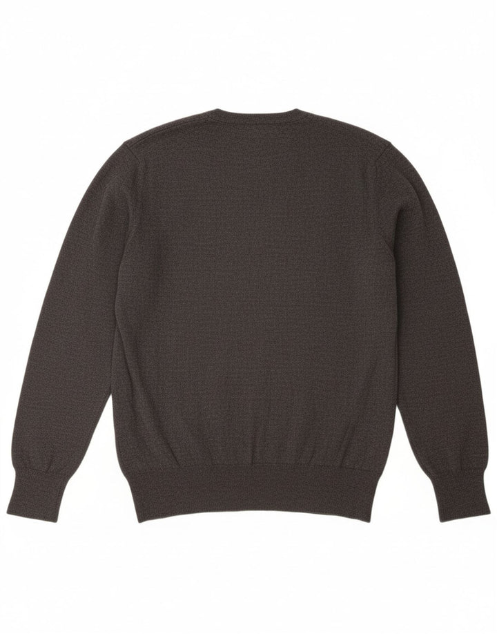 REPLAY Womens V-Neck Jumper Sweater UK 16 Large Grey Wool