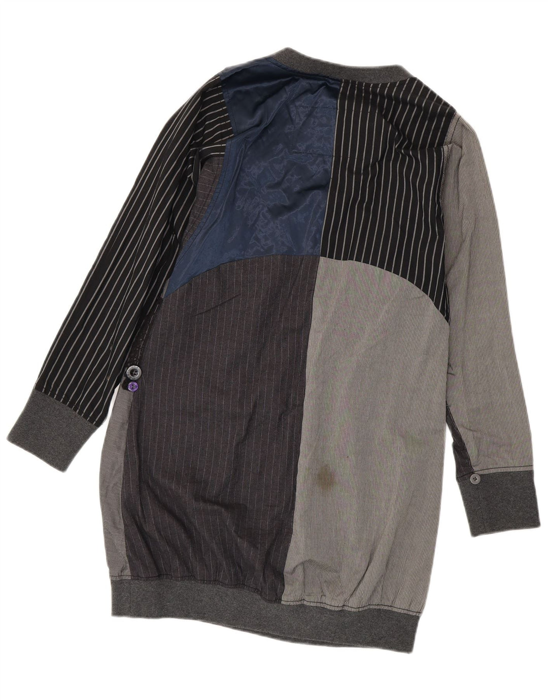 Desigual ženska haljina s mjehurićima dugih rukava EU 38 srednje sive boje