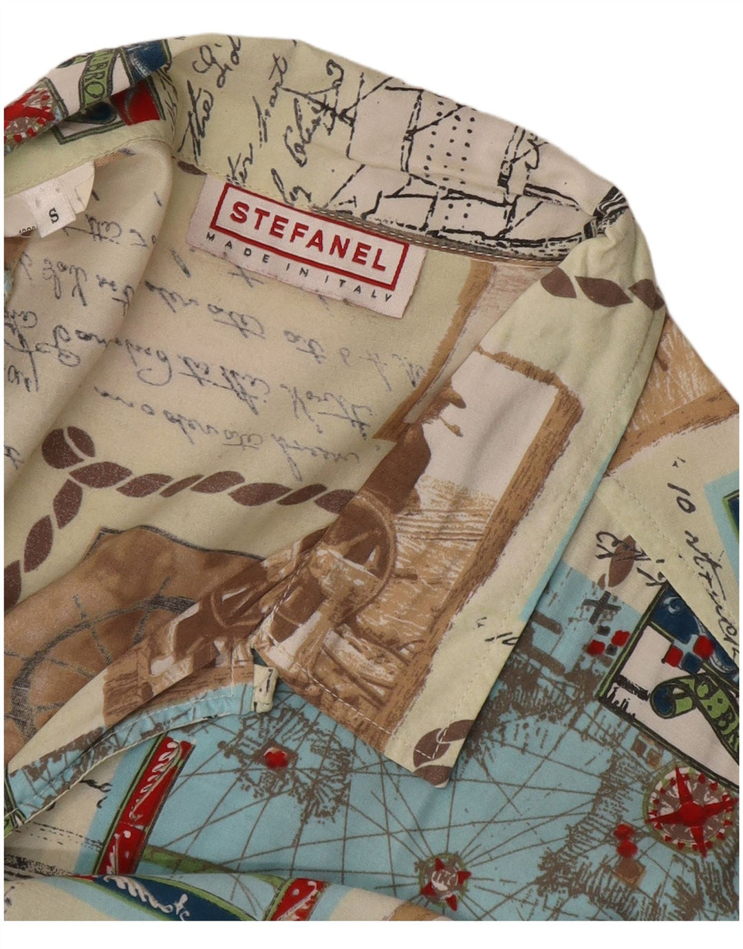 STEFANEL muška grafička majica kratkih rukava Mala raznobojna krpa