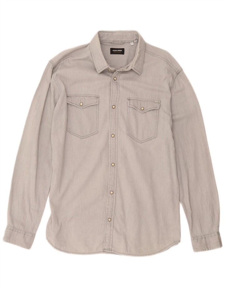 Jack & Jones muška traper košulja XL siva