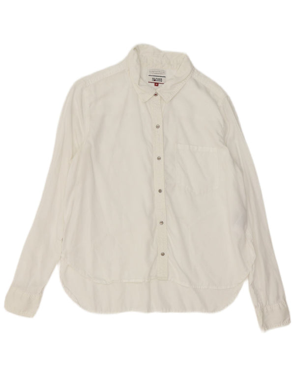 Tommy Hilfiger Ženska košulja UK 14 Srednje bijeli liocel