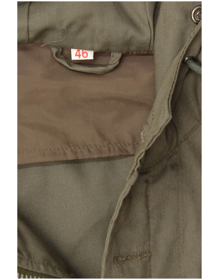 Vintage muška parka jakna s kapuljačom IT 46 Small kaki