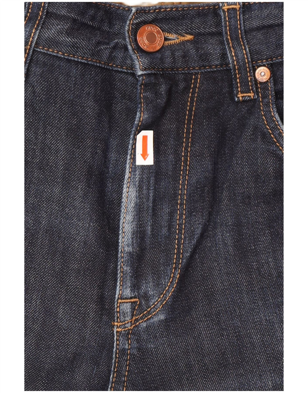 HUGO BOSS Muške ravne traperice W31 L34 tamnoplavi pamuk