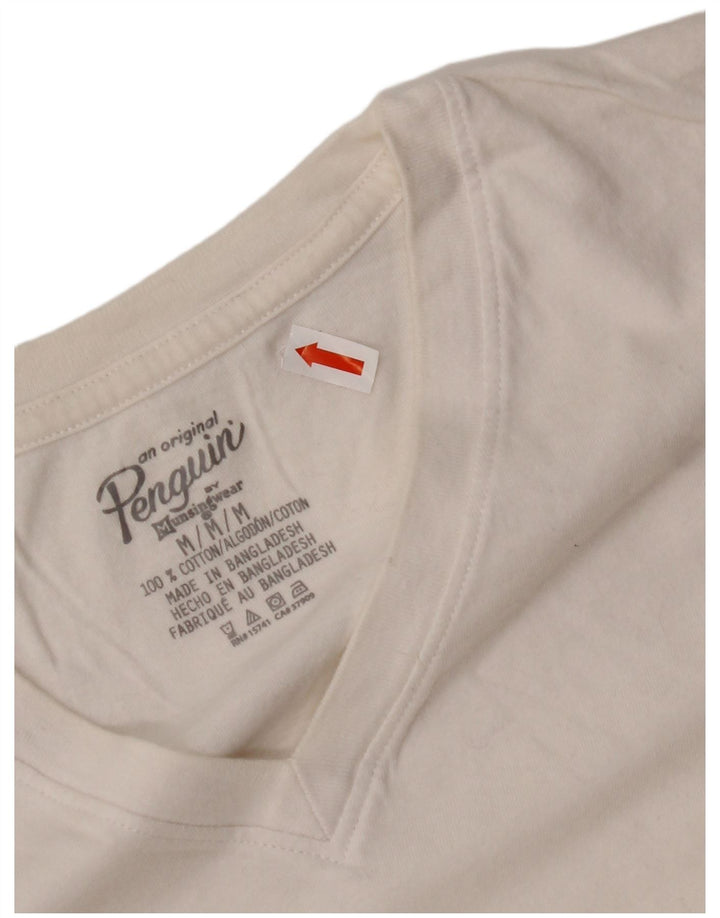 PENGUIN Ženska majica kratkih rukava UK 14 Srednje bijeli pamuk