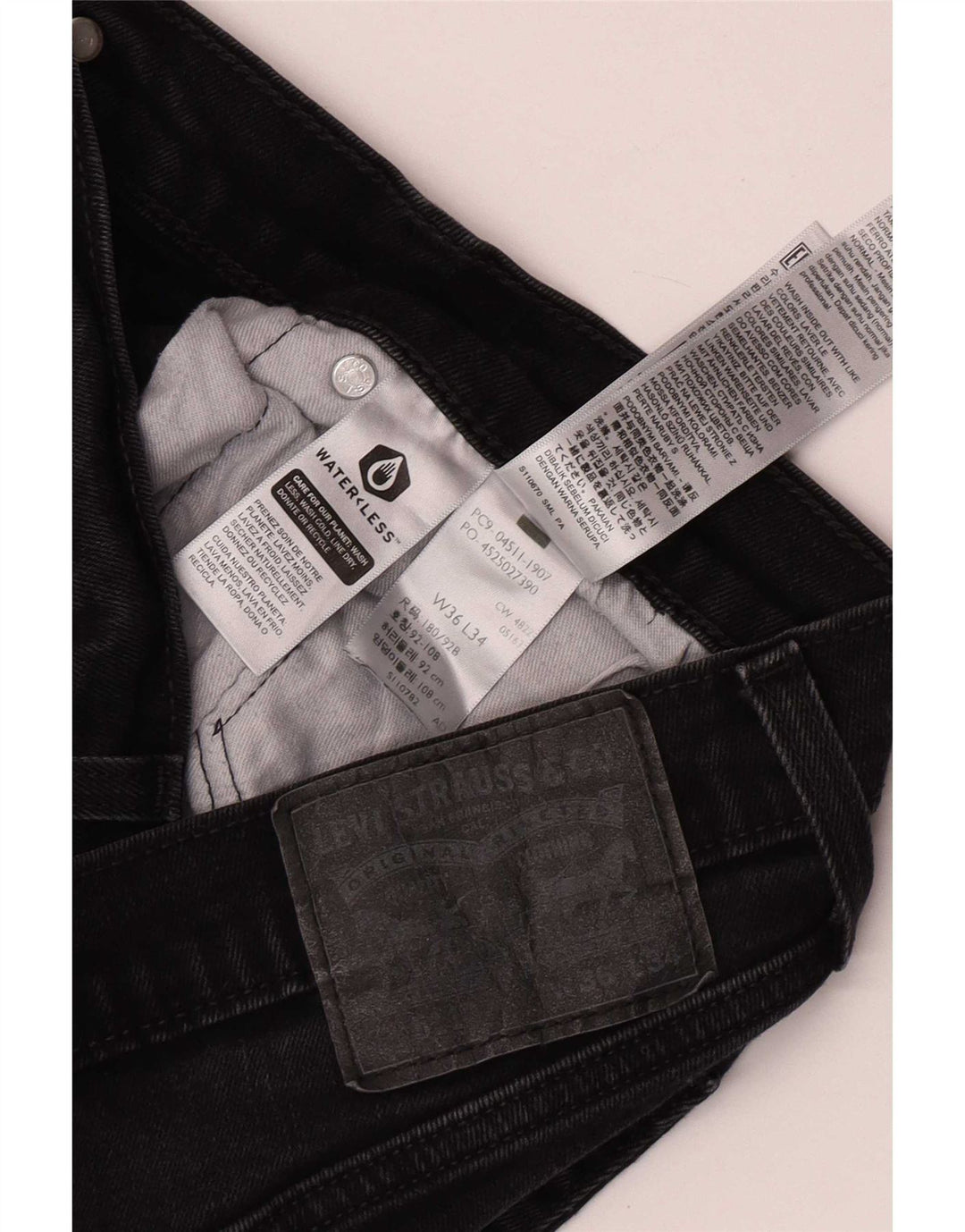 Levi's muške 511 uske traperice W36 L34 crni pamuk