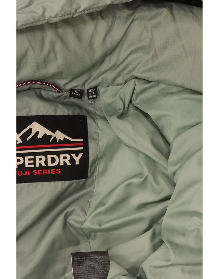 Superdry ženska podstavljena jakna s kapuljačom UK 12 Srednje zeleni poliester