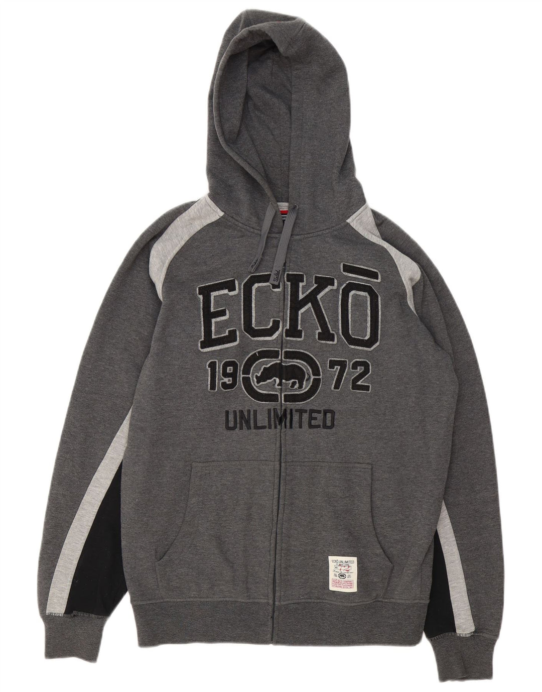 Ecko Unltd muška pulover s kapuljačom s patentnim zatvaračem srednje sivi poliester