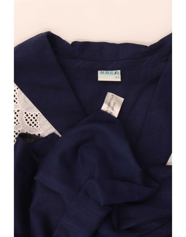 Vintage ženska košulja bluza IT 44 srednje tamnoplave pruge