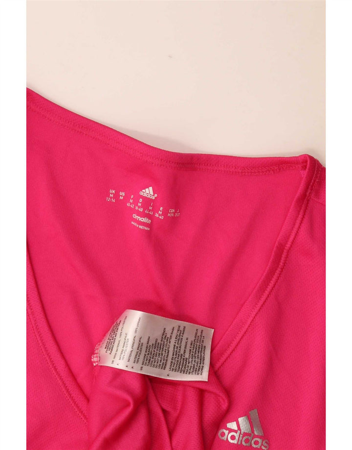 Adidas ženska majica kratkih rukava Climalite UK 12/14 srednje ružičasta poliester