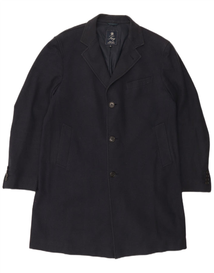 FAY ženski kaput UK 18 XL tamnoplavi riblja kost pamuk