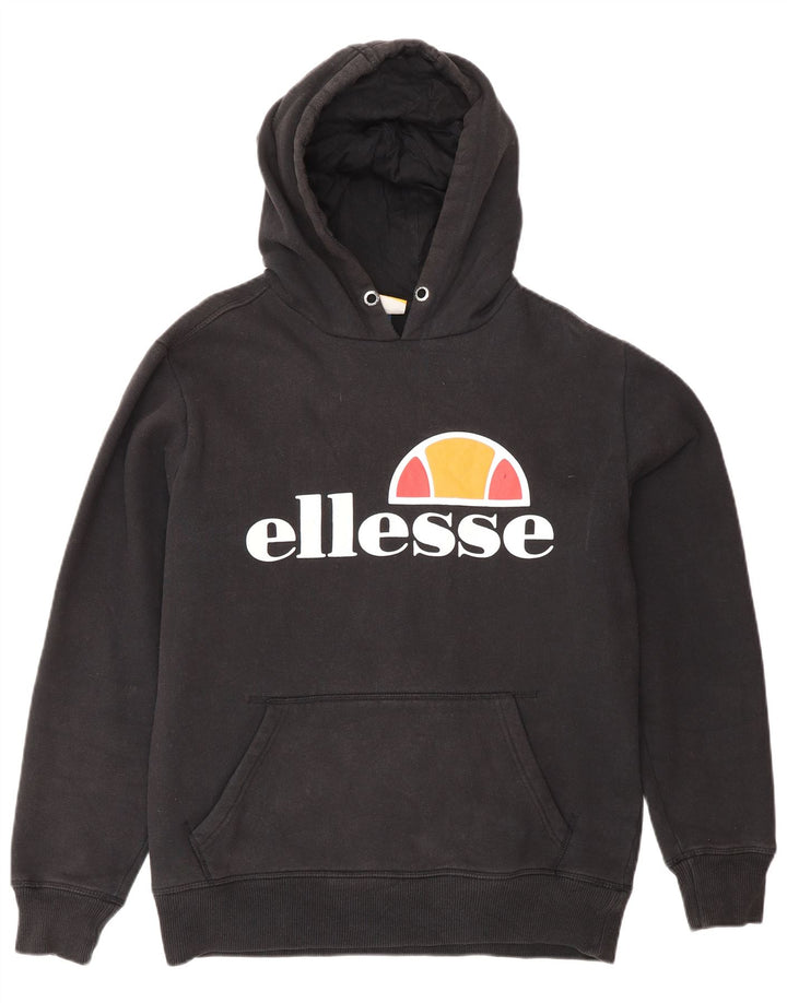ELLESSE muška majica s kapuljačom s kapuljačom srednje veličine, crni pamuk