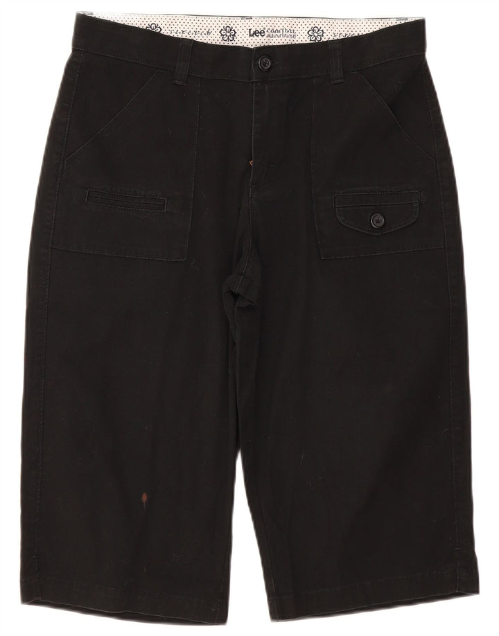 Lee ženske kargo kratke hlače US 10 Large W32 crni pamuk