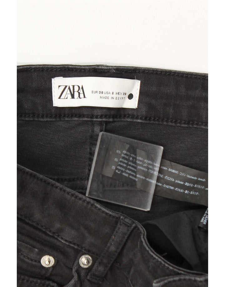 Zara ženske lepršave traperice EU 38 male W28 L31 sivi pamuk