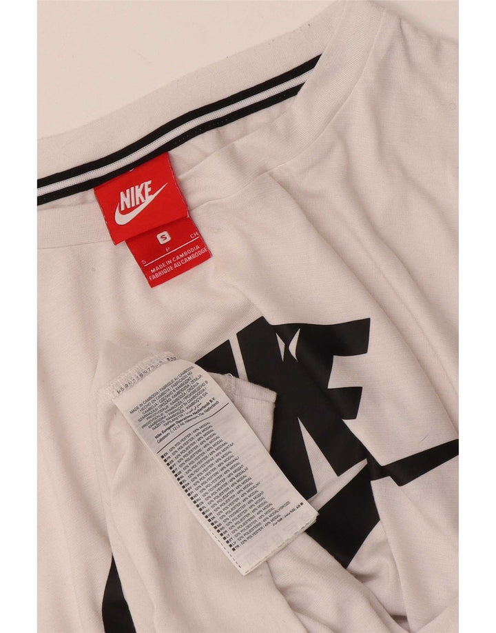 Nike Ženska grafička majica kratkih rukava UK 10 Mali bijeli poliester