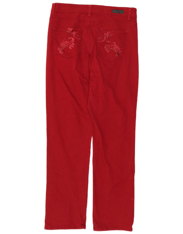 Ženske klasične ravne traperice Lee US 12 Large W32 L30, crveni pamuk