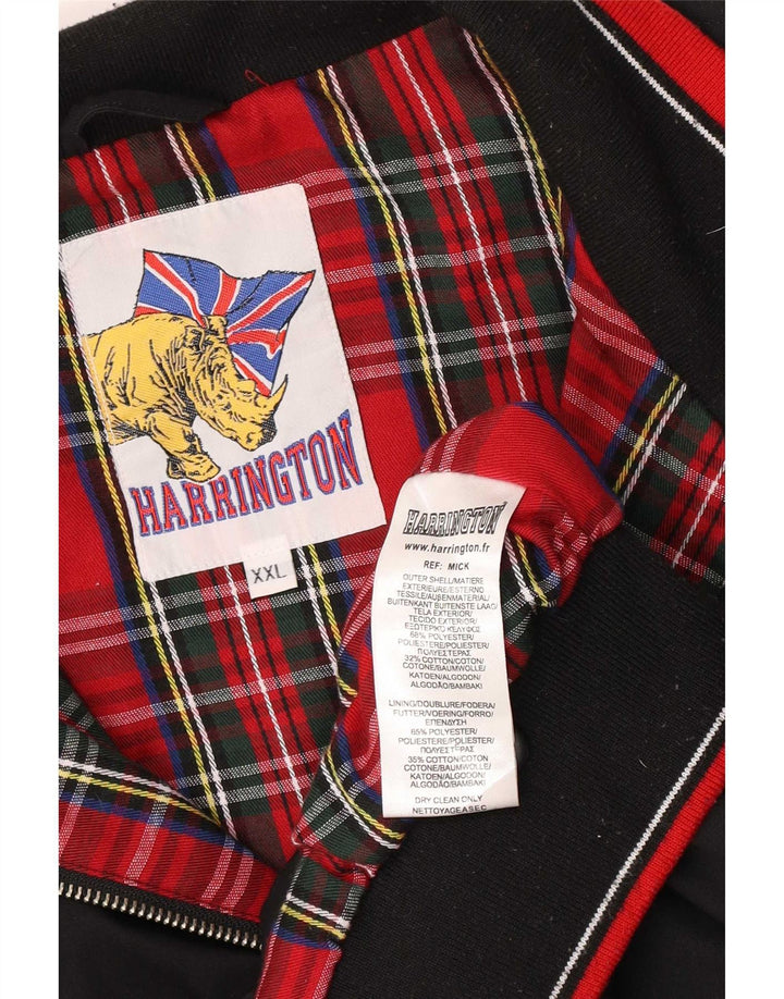 Vintage muška bomber jakna UK 44 2XL crna retro poliester