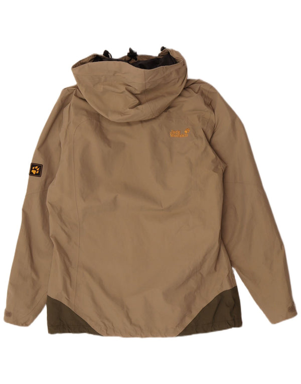 Jack Wolfskin ženska kišna jakna s kapuljačom UK 12/14 srednje bež boje