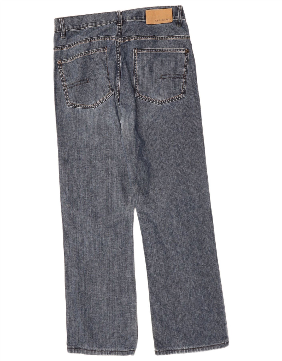 CALVIN KLEIN Muške ravne traperice W32 L28 plavi pamuk