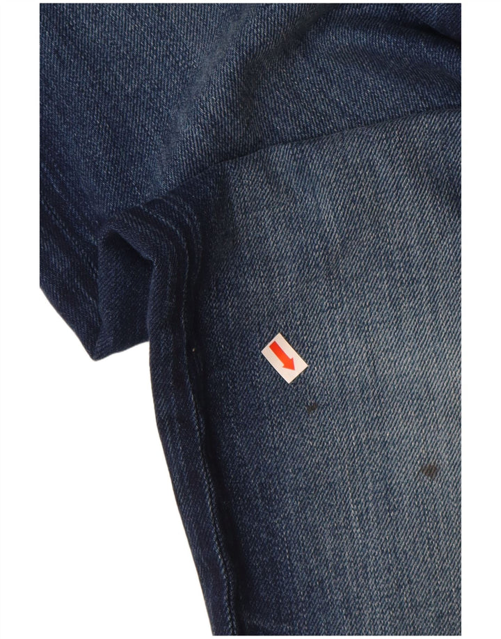 SUPERDRY muške uske traperice Copperfill W32 L32 tamnoplavi pamuk