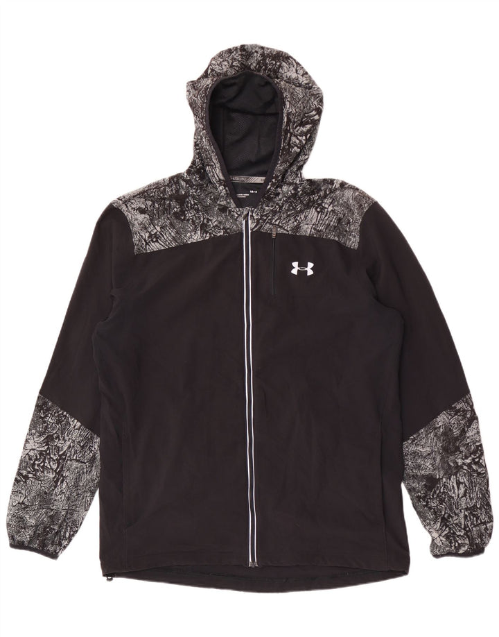 Under Armour muška trenirka s kapuljačom velika velika crna geometrijska jakna