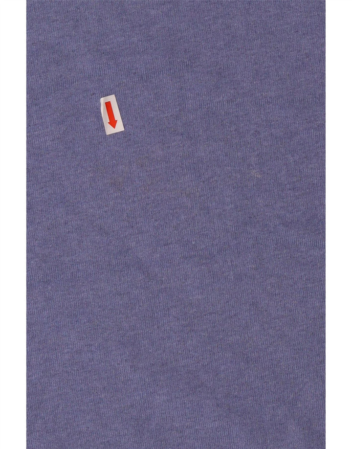 CREW CLOTHING Ženska majica s kratkim rukavima UK 14 Veliki plavi pamuk