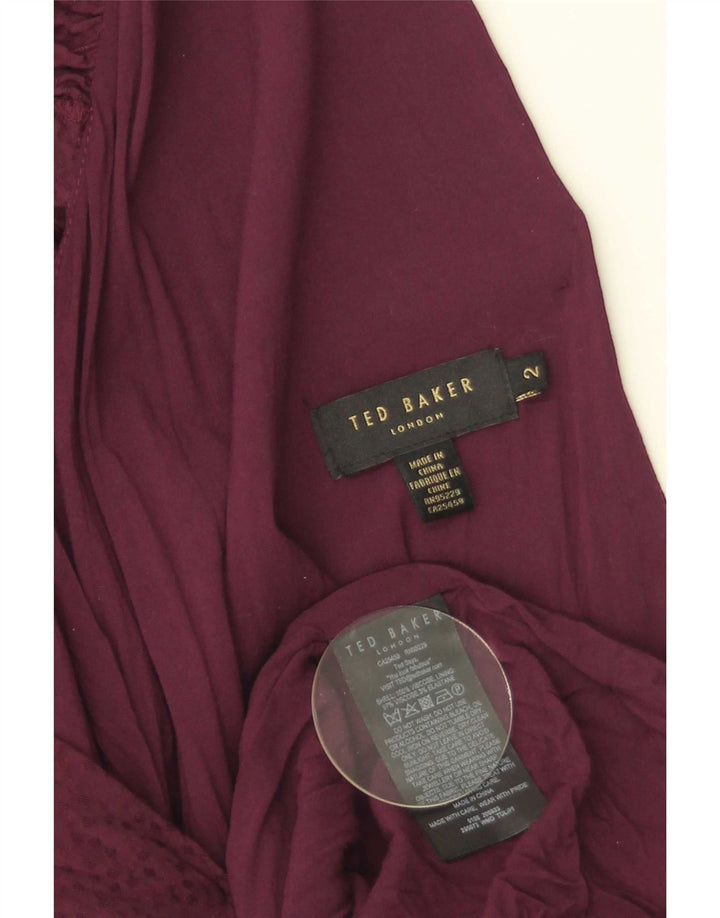 Ted Baker ženska maksi haljina veličina 2 Mala bordo viskoza