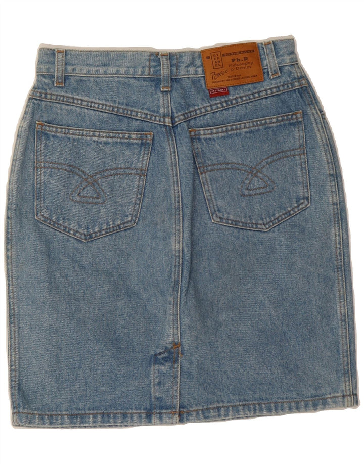 STEFANEL Womens Denim Skirt IT 42 Medium W28 Blue Cotton Vintage Stefanel and Second-Hand Stefanel from Messina Hembry 