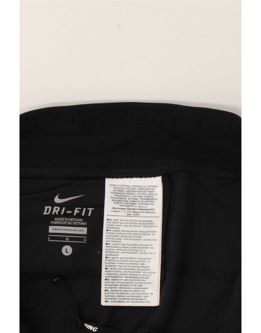 Nike Ženske Dri Fit Leggings UK 14 Large Navy Blue Poliester