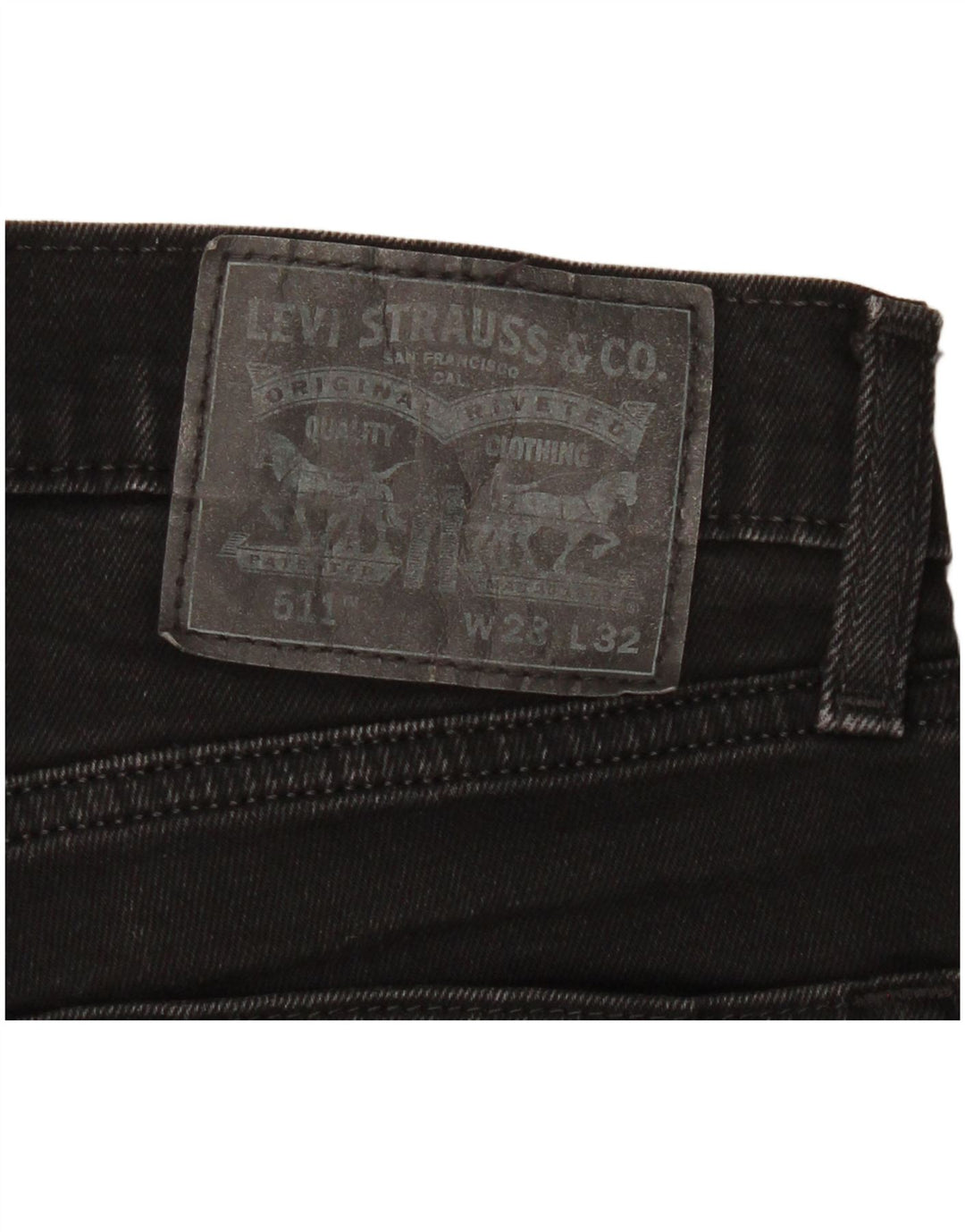 Levi's ženske 511 uske traperice W28 L32 crni pamuk