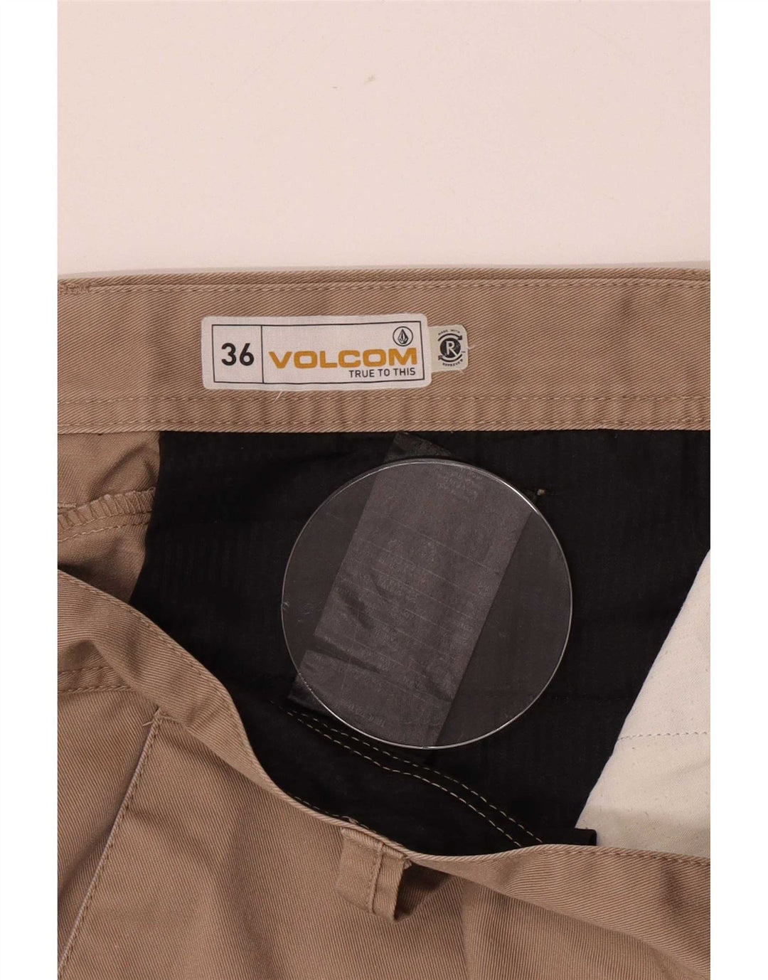 Volcom muške chino kratke hlače velike W36 bež poliester