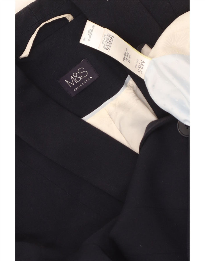 Marks & Spencer ženski sako jakna UK 12 Medium tamnoplavi poliester