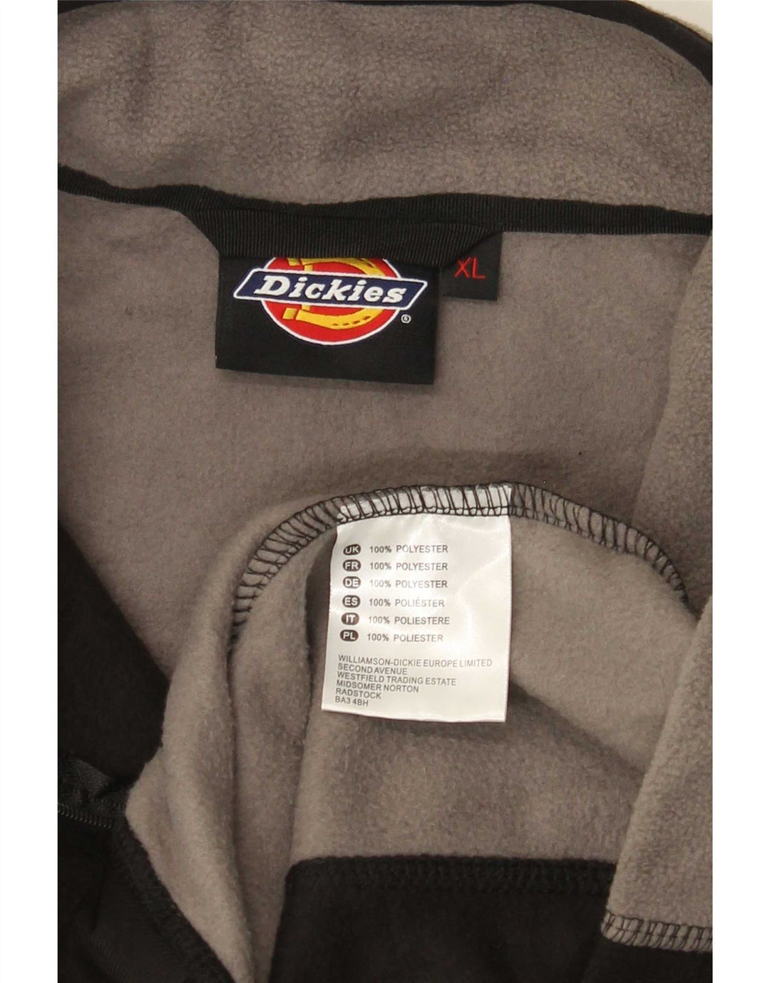 Dickies muški džemper od flisa s patentnim izrezom XL, crni poliester u boji