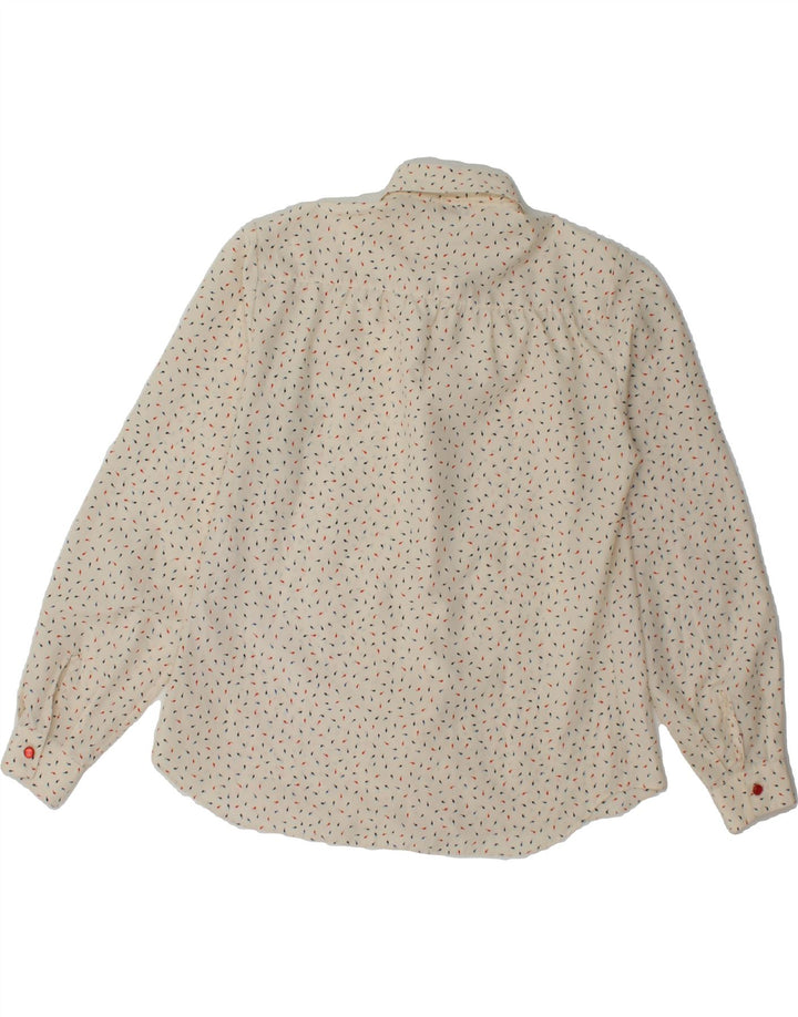 VINTAGE Womens Abstract Pattern Shirt IT 46 Large White Vintage Vintage and Second-Hand Vintage from Messina Hembry 