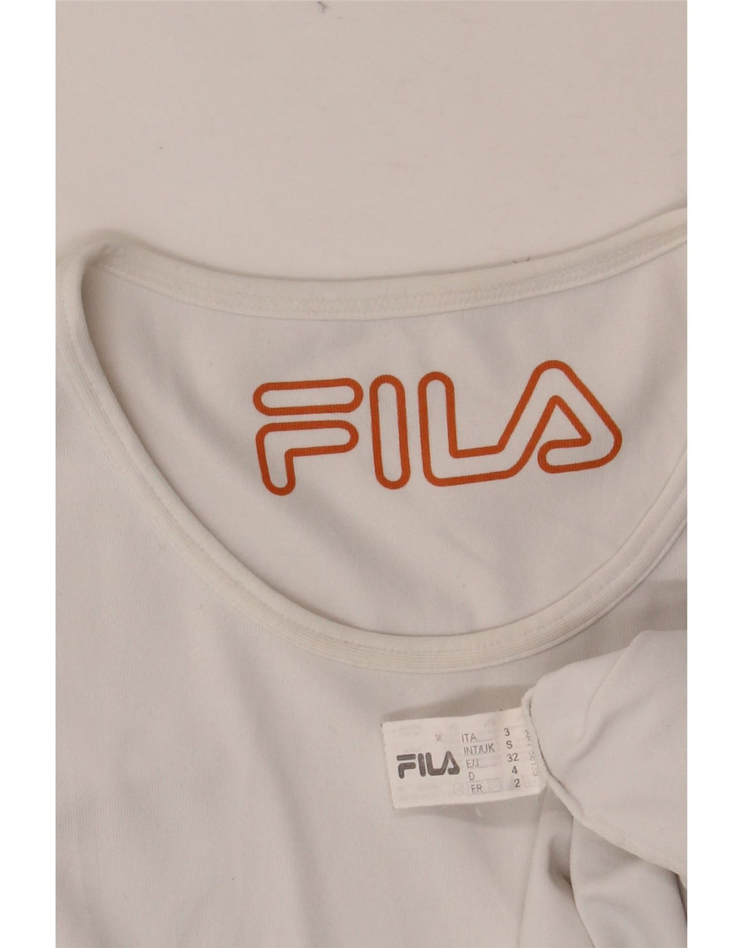 FILA Ženska majica kratkih rukava UK 10 Mala bijela viskoza