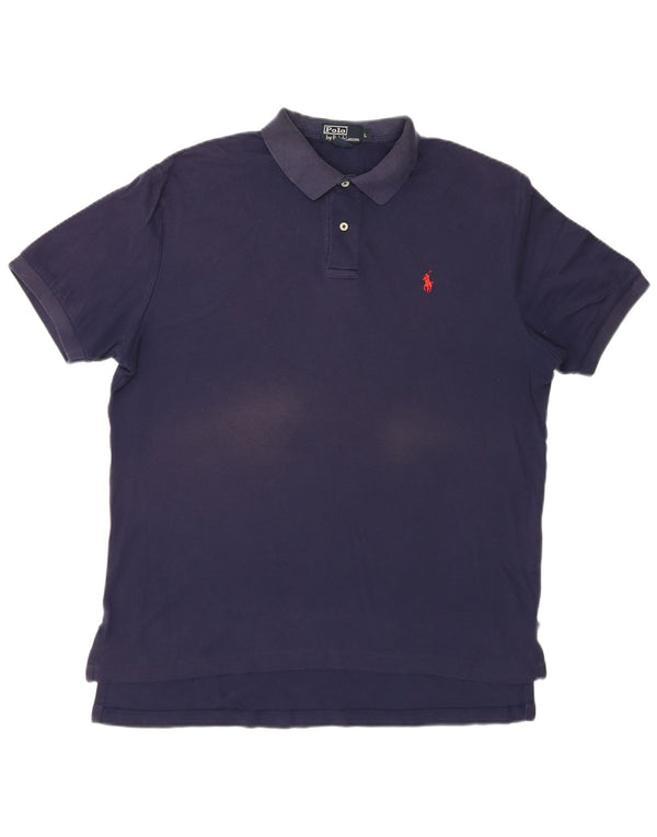 Polo Ralph Lauren Mens Polo Shirt Large Navy Blue Cotton