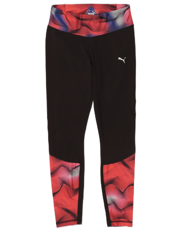 Puma ženske tajice s apstraktnim uzorkom UK 10 Small Black Colourblock
