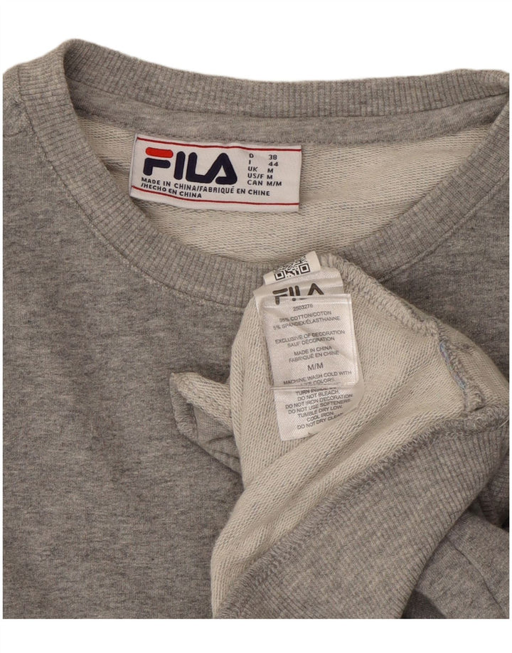 Fila Ženski kratki džemper UK 14 srednje sivi pamuk